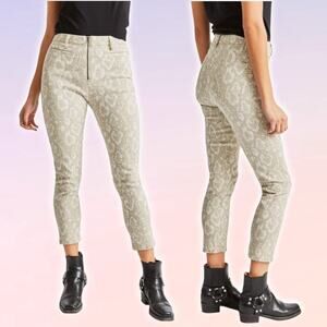 BRIXTON Slater High Waisted Slim Fit Pant Sz 27 Snakeskin